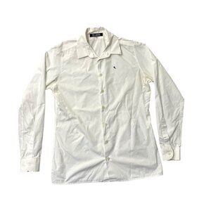 RAF SIMONS White "R" Button Down Long Sleeve Shirt 2009-2010 Unisex size 50